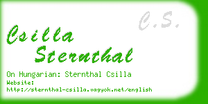 csilla sternthal business card